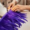 1 Meter Natural Large Feather Trim for Down Jackets, Shawls and Party Decorations