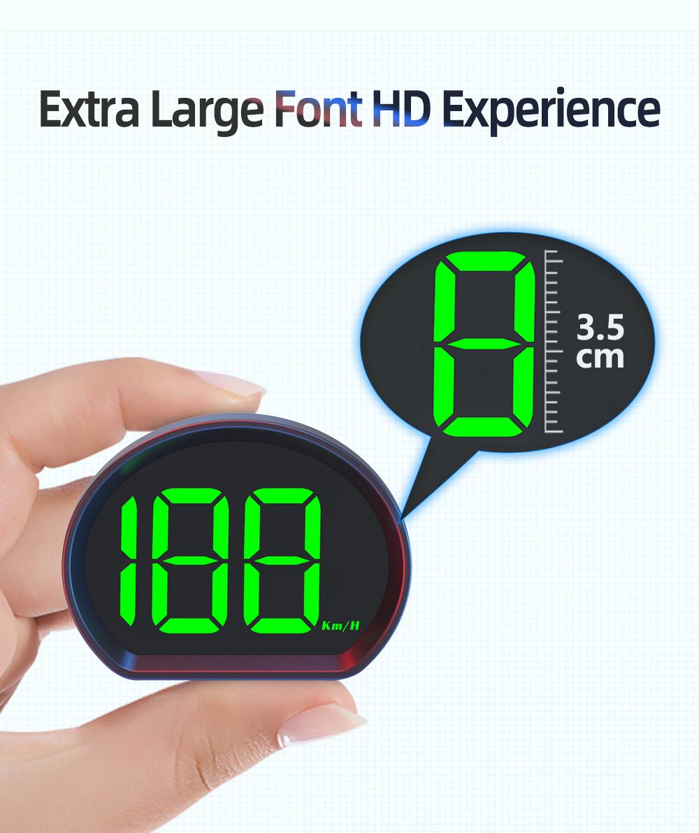 

2-дюймовый светодиодный GPS проекционный дисплей км/ч Универсальная система Спидометр Большие цифры Цифровая электронная приборная панель Автомобильные аксессуары