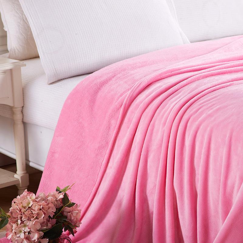 Coral Fleece Flannel Blanket: Soft Sofa Throw for Office Nap or Air Conditioning Use