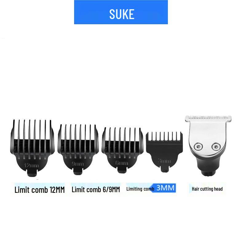 Electric Shaver Accessories: Clipper Head, Nose Hair Trimmer, Facial Cleansing Brush, Silicone Massage Head, Sideburns Trimmer
