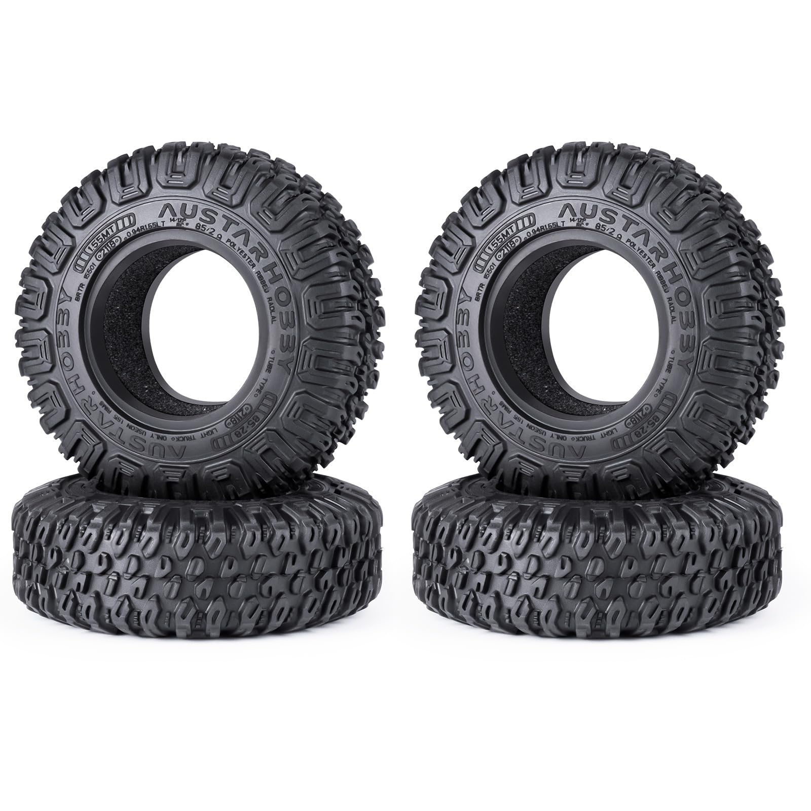 

TRZX 1/18 Axial UTB18 Coupler AX90069 Rubber 1.55 Wheel Tire for MST Jimny RC Crawler Car
