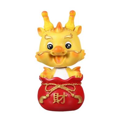 Chinese New Year Dragon Ornament Vibrant Color Fine Workmanship Good Wishes Resin New Year