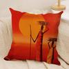Abstract African Living Cushion Cover Silky Short Plush Double-Sided Printed Pillow Case For Sofa All Seasons Home Decor Gift