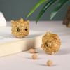 Green Sandalwood Lion Head Carved Sachet Pendant Keychain Accessory