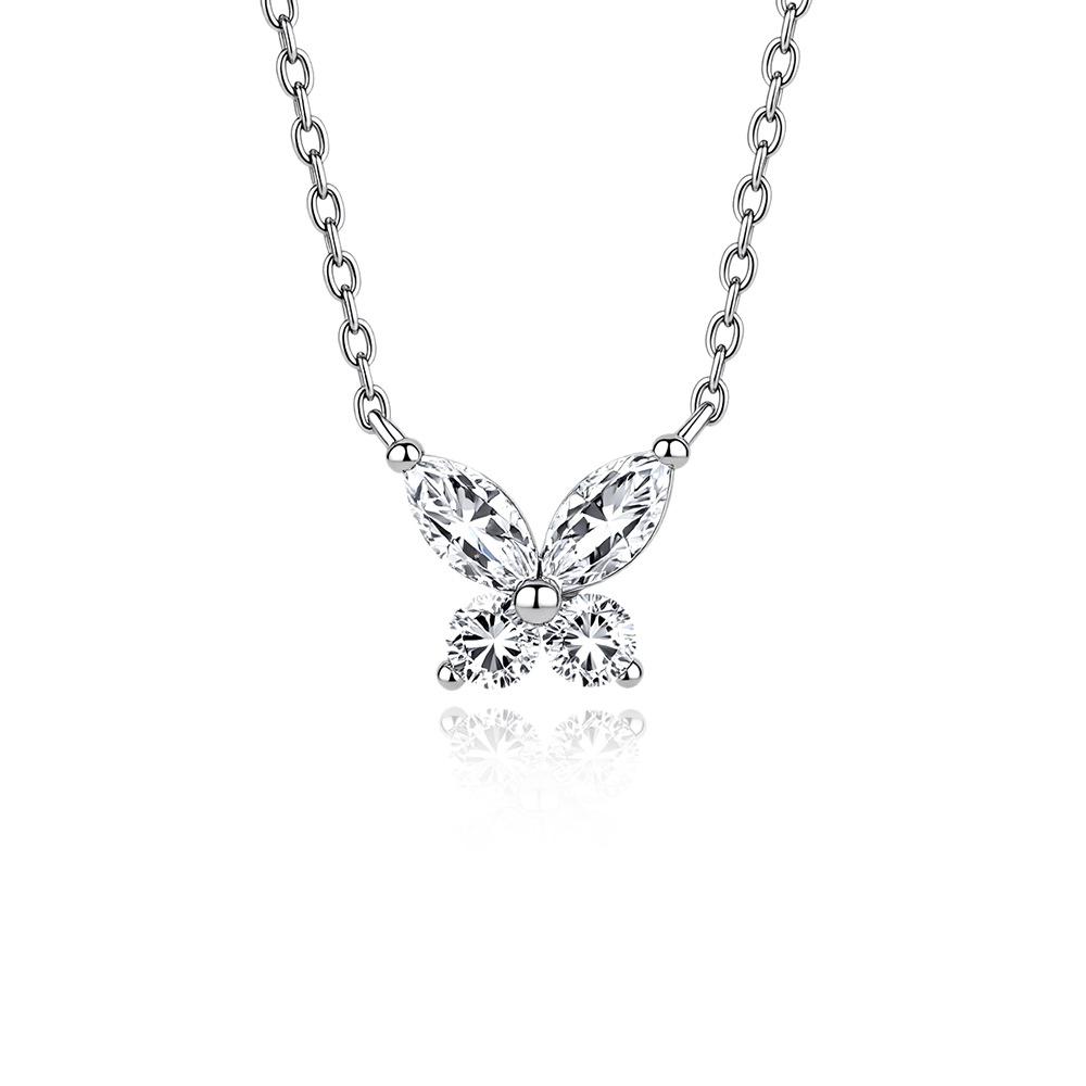 S925 Sterling Silver Moissanite Cross Pendant Clavicle Necklace for Women Luxury Sparkling Fine Jewelry Gift