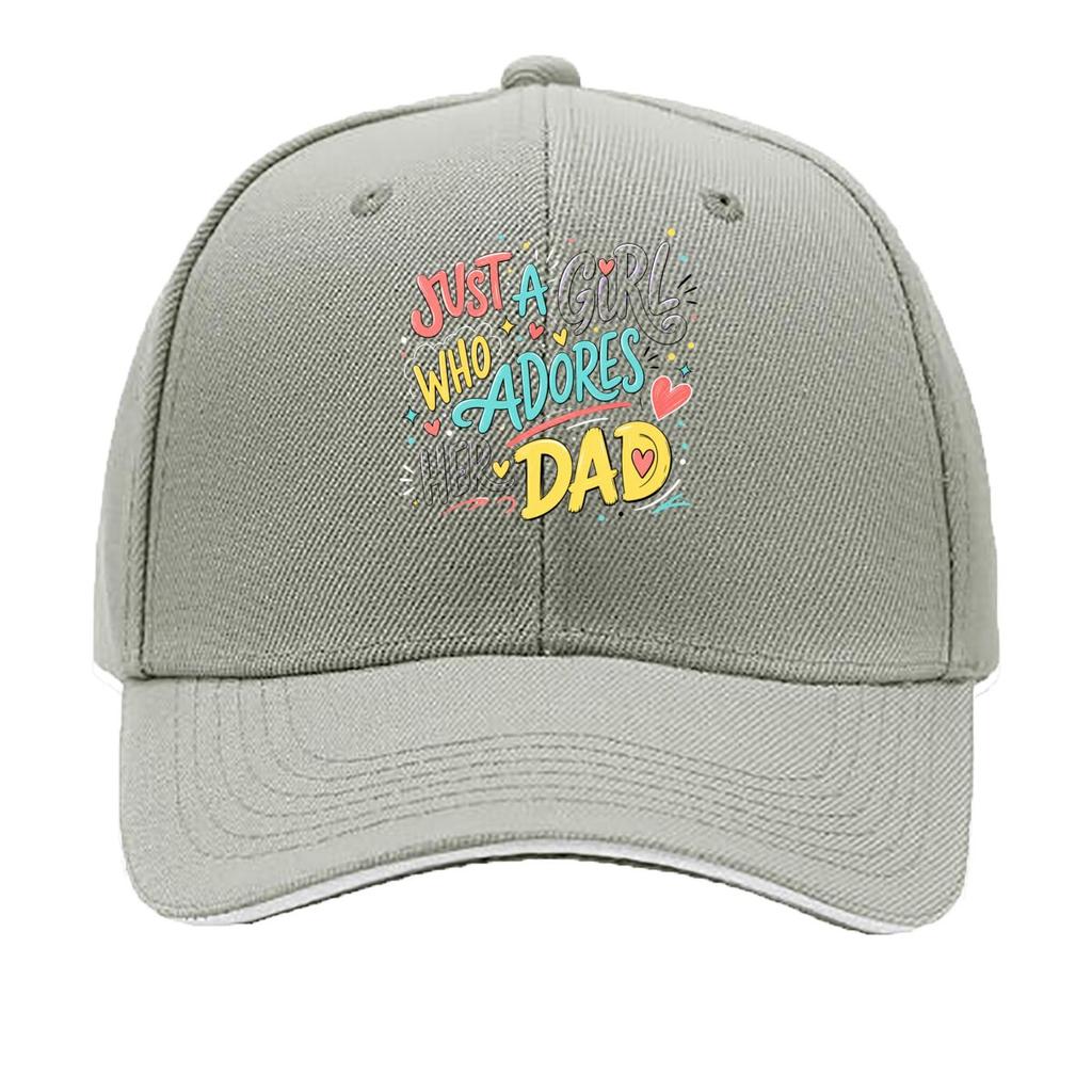 Colorful Daddy Love Girl Typography Sandwich Baseball Cap Sun Cap Outdoor Workouts Hat