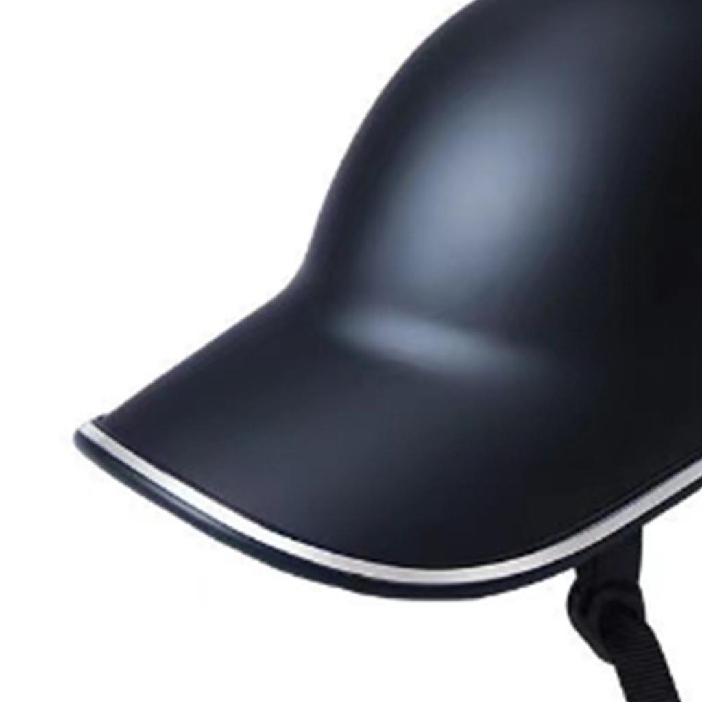 Motorrad Baseball Stil Helm Schutzhelm Atmungsaktiv Verstellbar Leicht ABS-Kunststoff Schwarz