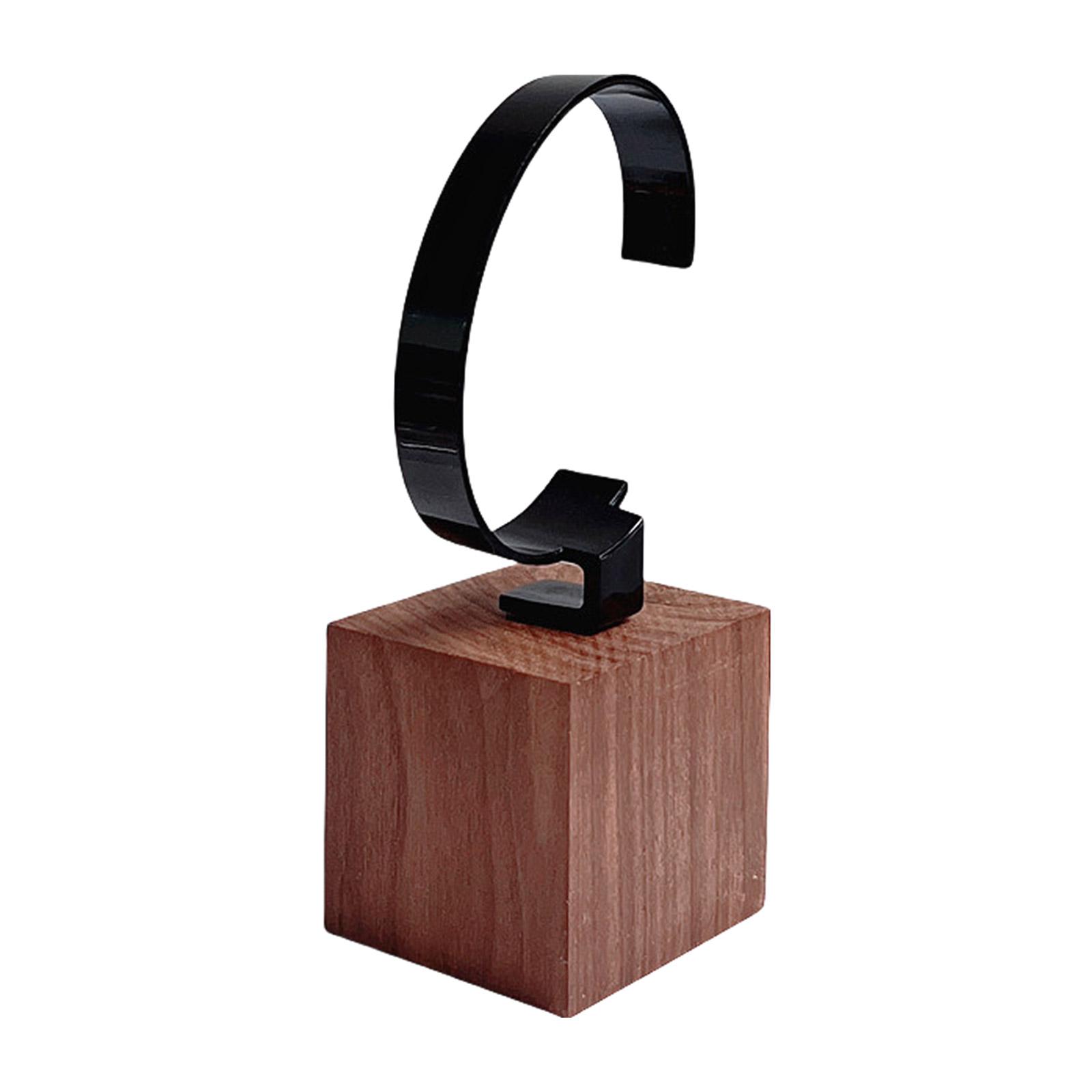 

Watch Showcase Stand with Wood Base Space Saving Jewelry Display Organizer Timepiece Holder Rack for Jewelry Stores
