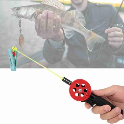 Crab Fishing Rod Ice Fishing Pole with Shrimp Clamp Accessories Random Color Crab Fishing Pole Crab Fishing Rod Fishing Rod
