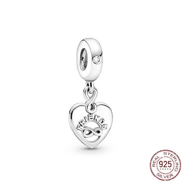 925 Sterling Sølv Hjerte & Mamma Dangle Dream Catcher Charm Fit OriginalNew Armbånd DIY Smykker For Dame Armbånd DiyBeads