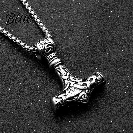 Evil Eye Repellent Jewelry 3Pcs Viking Necklace Hammer Spearhead Ax