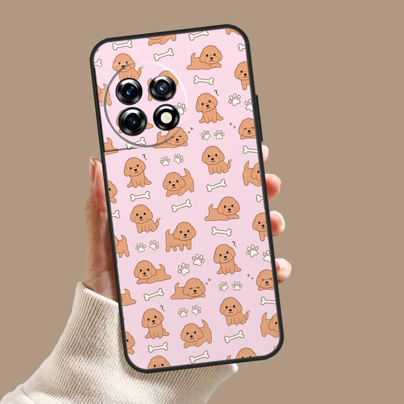 Cartoon Cavoodle Cavapoo Case For OnePlus 10T 8T 9R 10R 12R OnePlus 12 11 9 10 Pro Nord 2 CE 3 Lite N10 N20 N30 Cover