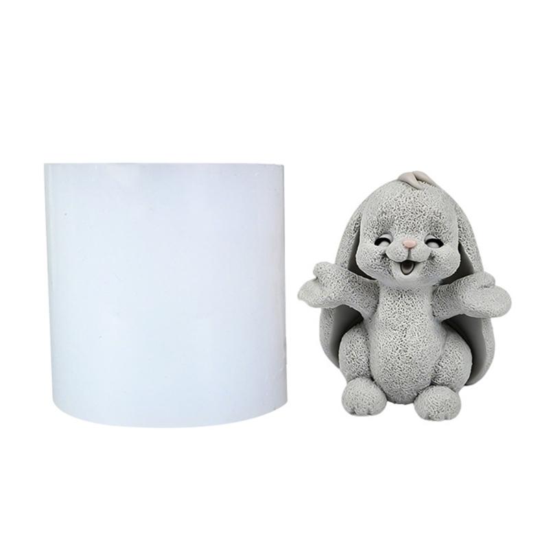 

Cute Candle Mold,Bunnies Silicone Mold for Candle Making Rabbit Candle Mold for Diys Handmade Soap,Aromatherapys Candle 1