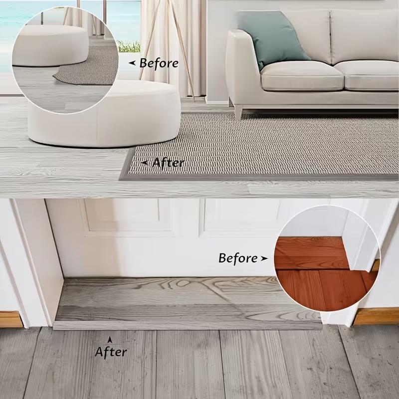 1PC 1mx3.5cm PVC Floor Joint Decorative Strip, Transition Strip from Carpet To Tile Floor, Wear-resistant and Machinable Flat