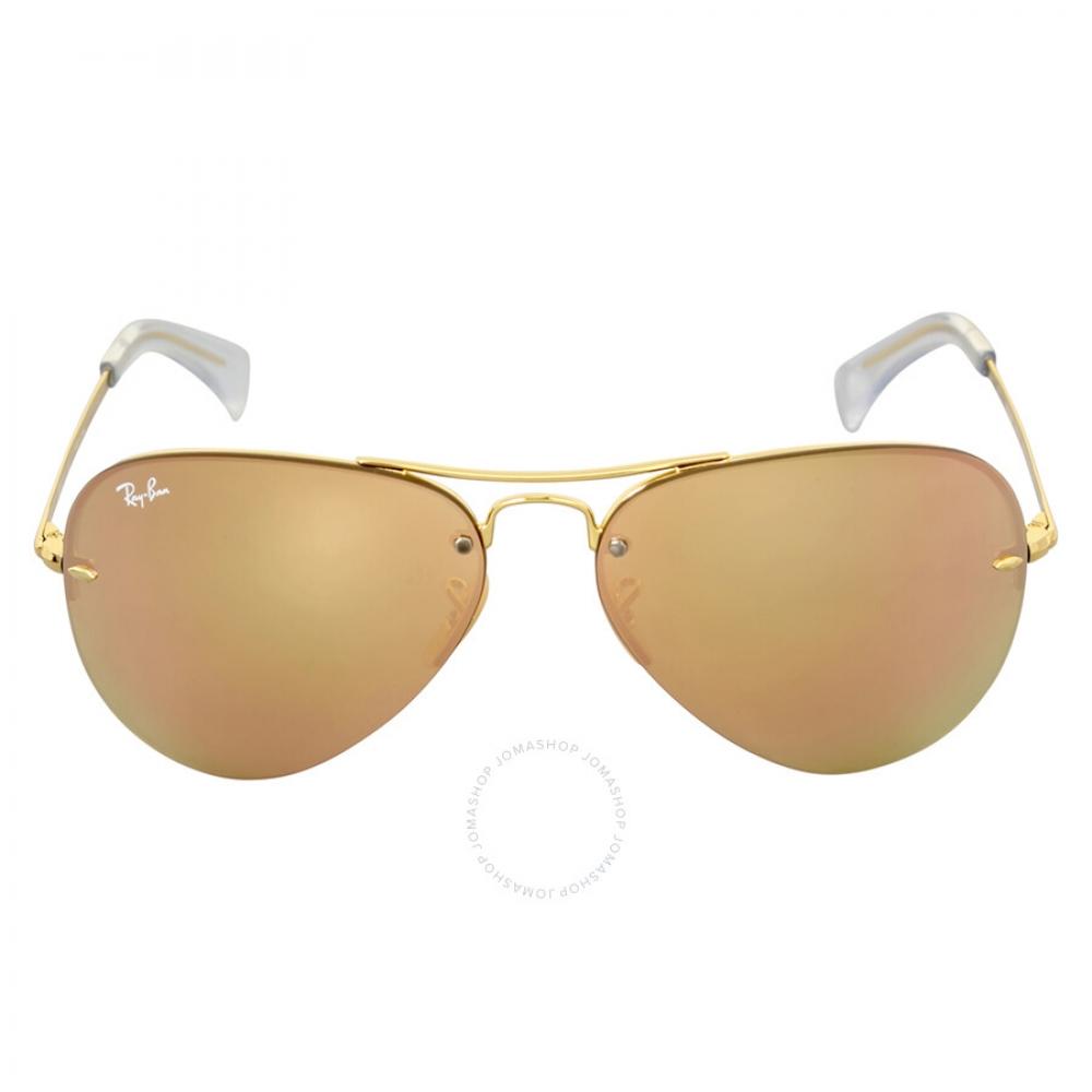 

Ray Ban Copper Mirror Aviator Unisex Sunglasses RB3449 001 2Y 59