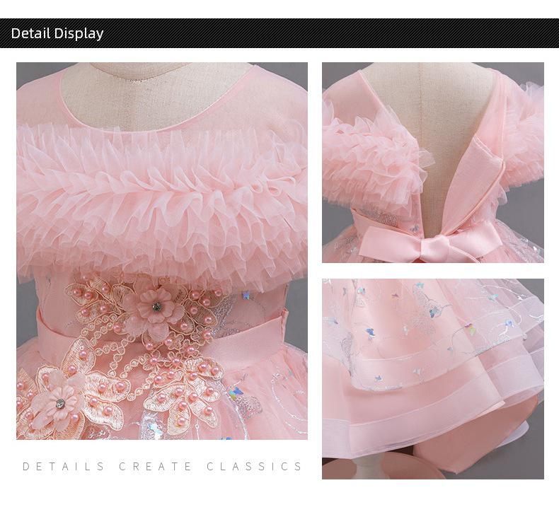 Vestito da Principessa Bambina Zi Xia per Età 2-3: Gonna in Rete, Abito da Sposa e da Sera