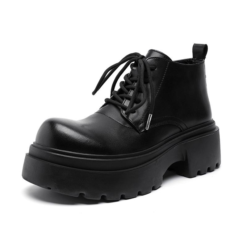 

Мужские ботильоны Дерби Мартин 2024: Толстая подошва, увеличивающая рост, кожа в стиле ретро-британском стиле (18955-R) 43