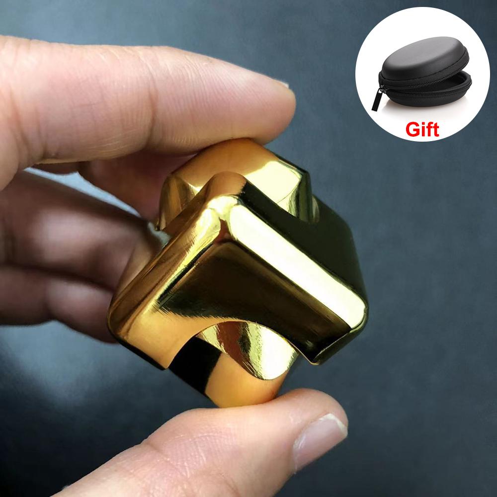 Metal Cube Rotating Fingertip Gyroscope Fidget Anti Pressure Toy Adult Office Home Travel Portable Rotating Toy Christmas Gift
