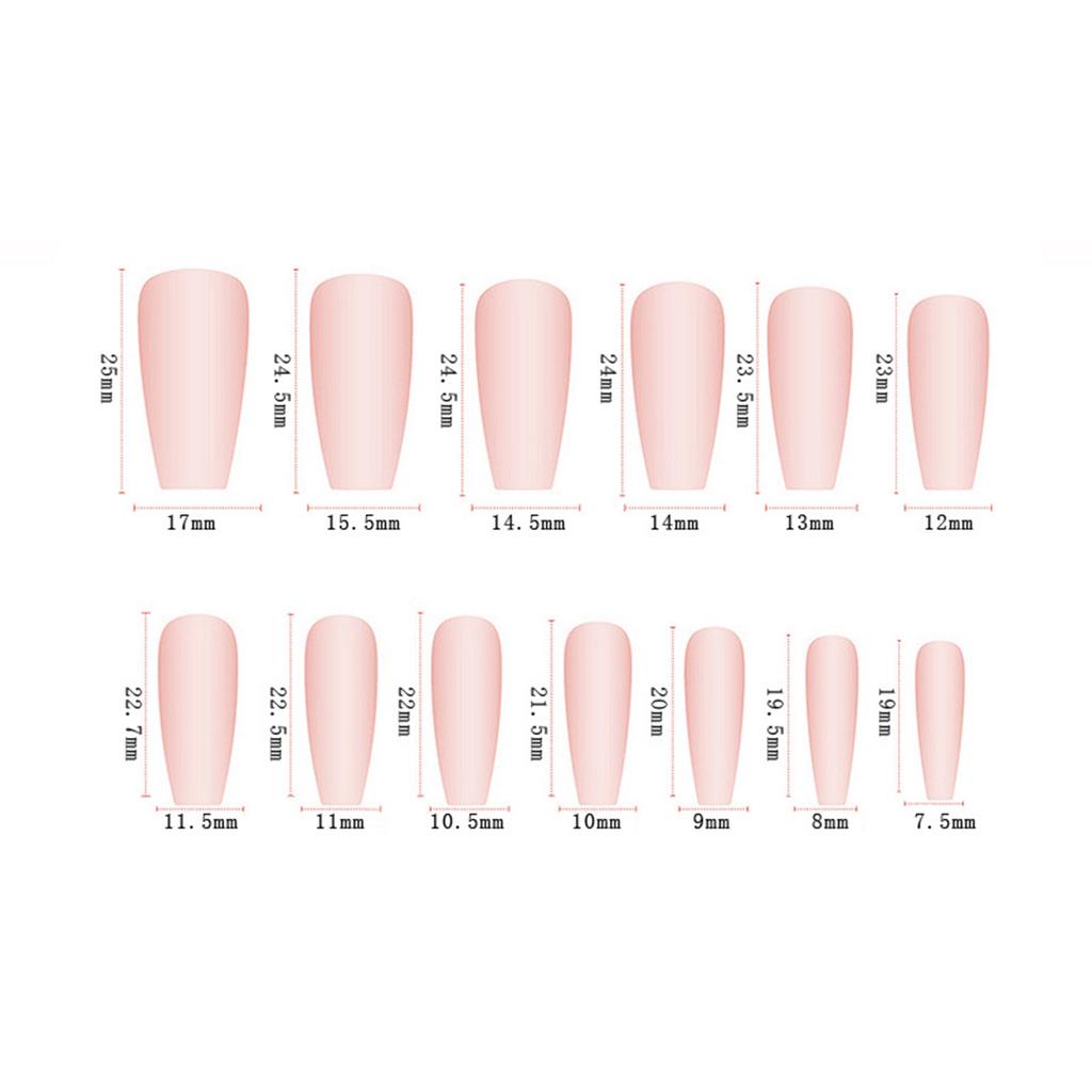 24Pcs Mid Length Coffin Press On Nails White Ribbon Bow Rhinestone French Fake Nails Gentle False Nail Tips