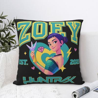 Huntrix Girls Kpop Demon Hunters Pillowcase Printing Cushion Cover Decoration Rumi Zoey Mira Throw Pillow Case Cover Home Square