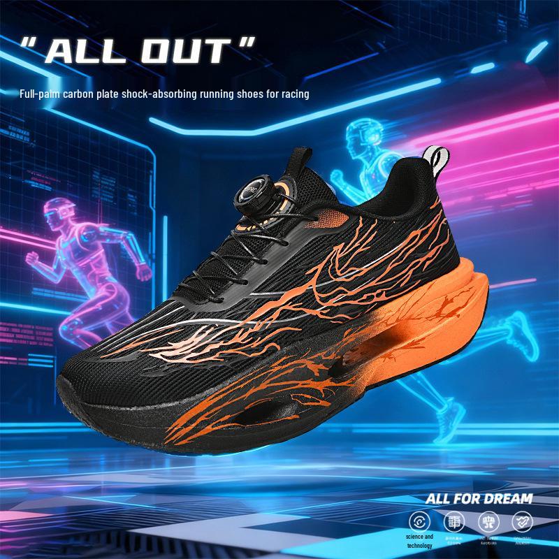 Běžecké boty Racing 9Pro Double Mesh Carbon Plate 2025 pro střední/velké děti a teenagery - Podzimní/zimní sportovní tenisky s tlumením nárazů pro chlapce.