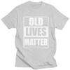 Old Lives Matter Distressed T-Shirt Unisex Kurzarm Lustige Humor Zitate T-Shirt Locker Oversized 100% Baumwolle T-Shirts