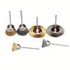 9pcs Steel Wire Brass Brush Rotary Tool Electric Dremel Drill Bit Polishing Grinding Wheel T-shaped Brush Accessories