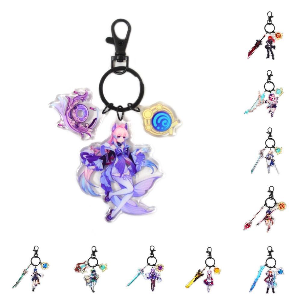 Genshin Barbatos Impact Keychain Game Figure Pendant Ornament Gifts Birthday