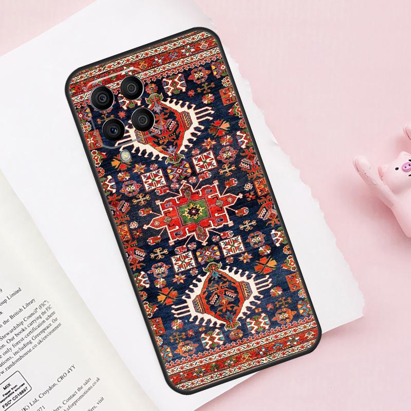 Persian Carpet Floral Pattern Case For Samsung Galaxy M13 M53 M16 M36 M56 M06 M52 M32 M12 M54 M34 M14 M35 M55 M15 M11 M31