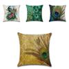Elegant Peacock Feathers Sofa Bed Car Home Decoration Pillow Case For Stylish Interiors