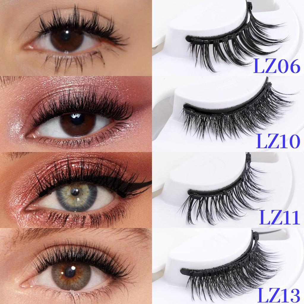 Reusable Waterproof Magnetic False Eyelashes - Natural, Thick, No Glue Needed
