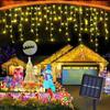 Gipskraut-Stil Solar-Lichterkette mit blinkenden Sternen für Weihnachts- und Hochzeitsdekoration