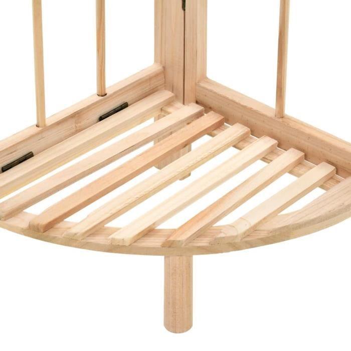 VidaXL Étagère d'angle Bois de cèdre 27 x 27 x 110 cm