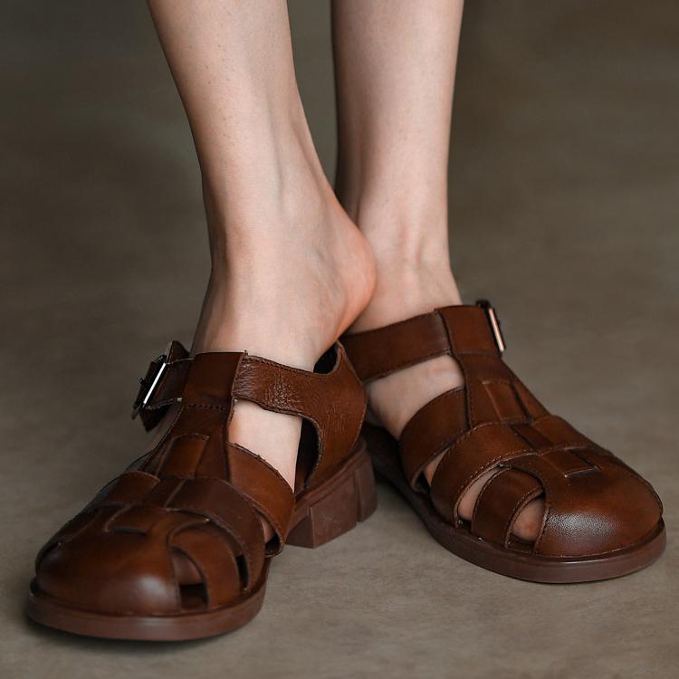 Rundhuvud Dam Sandaler Romerska Sandaler