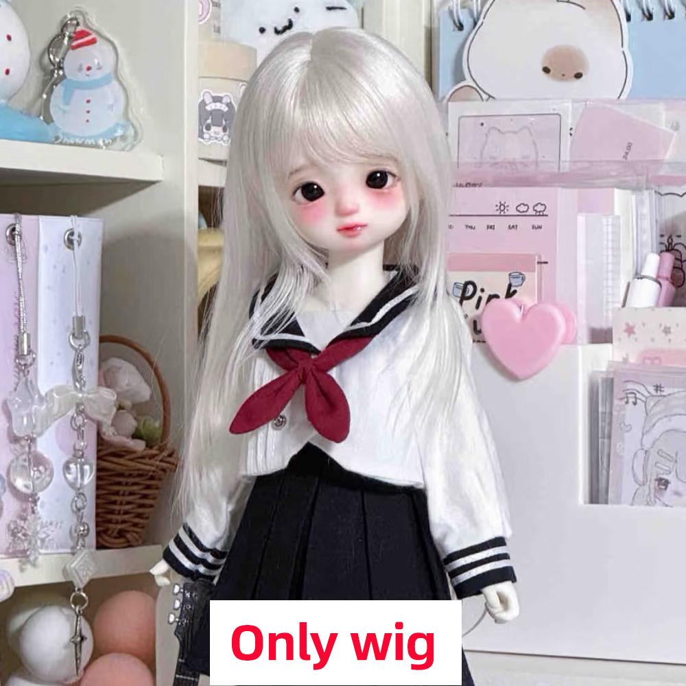 Awen Bjd Wig Mohair 1/4, 1/6 BJD Bangs Straight Short High-layered Long Hair for 30-40cm BJD DD SD Doll Hair In Multiple Colors