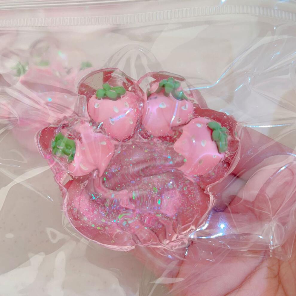 Trendy Cat Paw Squeeze Toy Soft TPR Pink Anywhere. Just Squeeze To