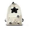 Star Women's Corduroy Backpack - Large Capacity, College Style for Junior & High School Students
