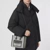 Burberry Freya Large Adjustable Strap Cotton And Calfskin Tote Bag Women Tote Bags Black Gray 80441421