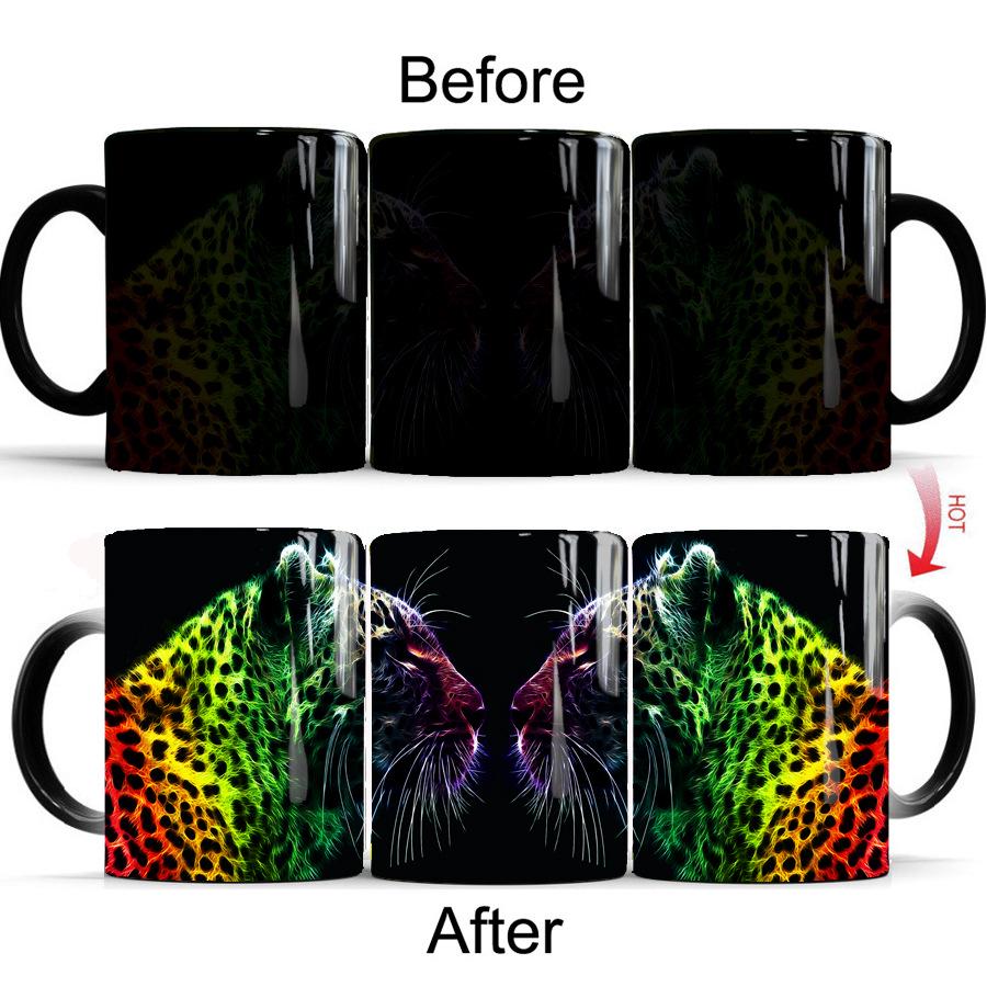 Roaring Tiger Heat-Sensitive Color-Changing Ceramic Mug 301-400ml