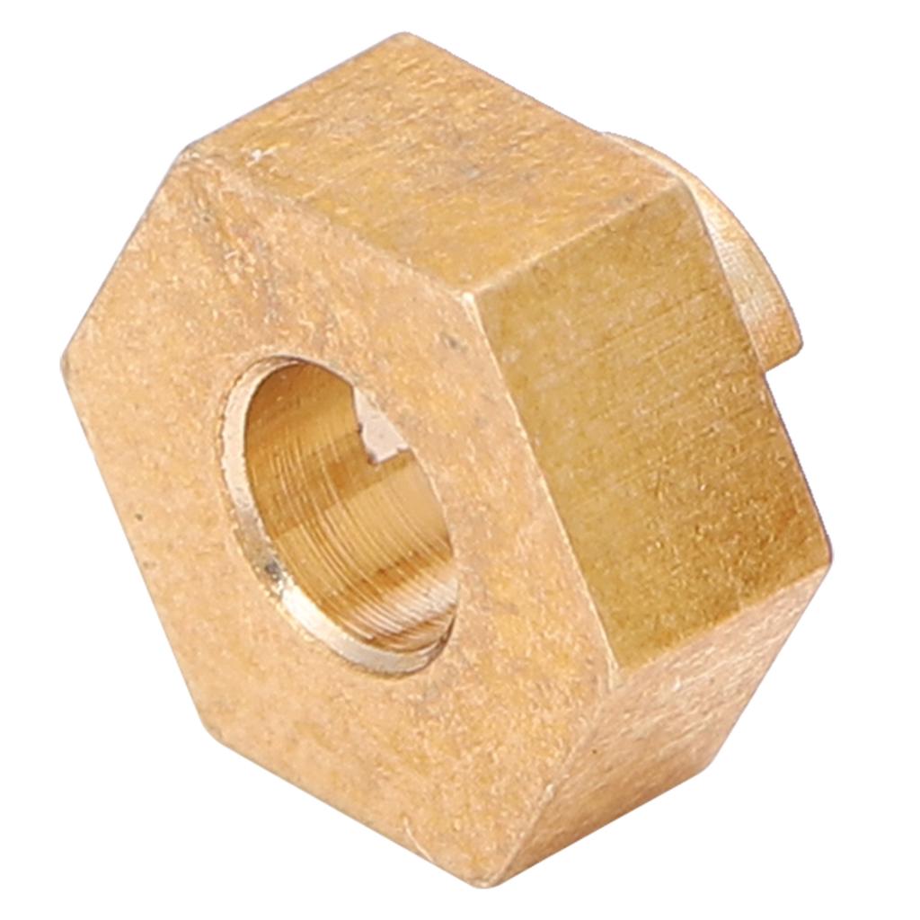 4Pcs 3MM Brass Wheel Hex Adapter Upgrage Parts for Axial SCX24 90081 1/24 RC Car