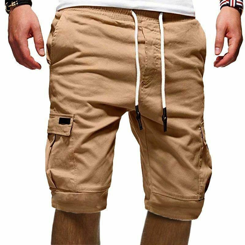 tan jogger shorts