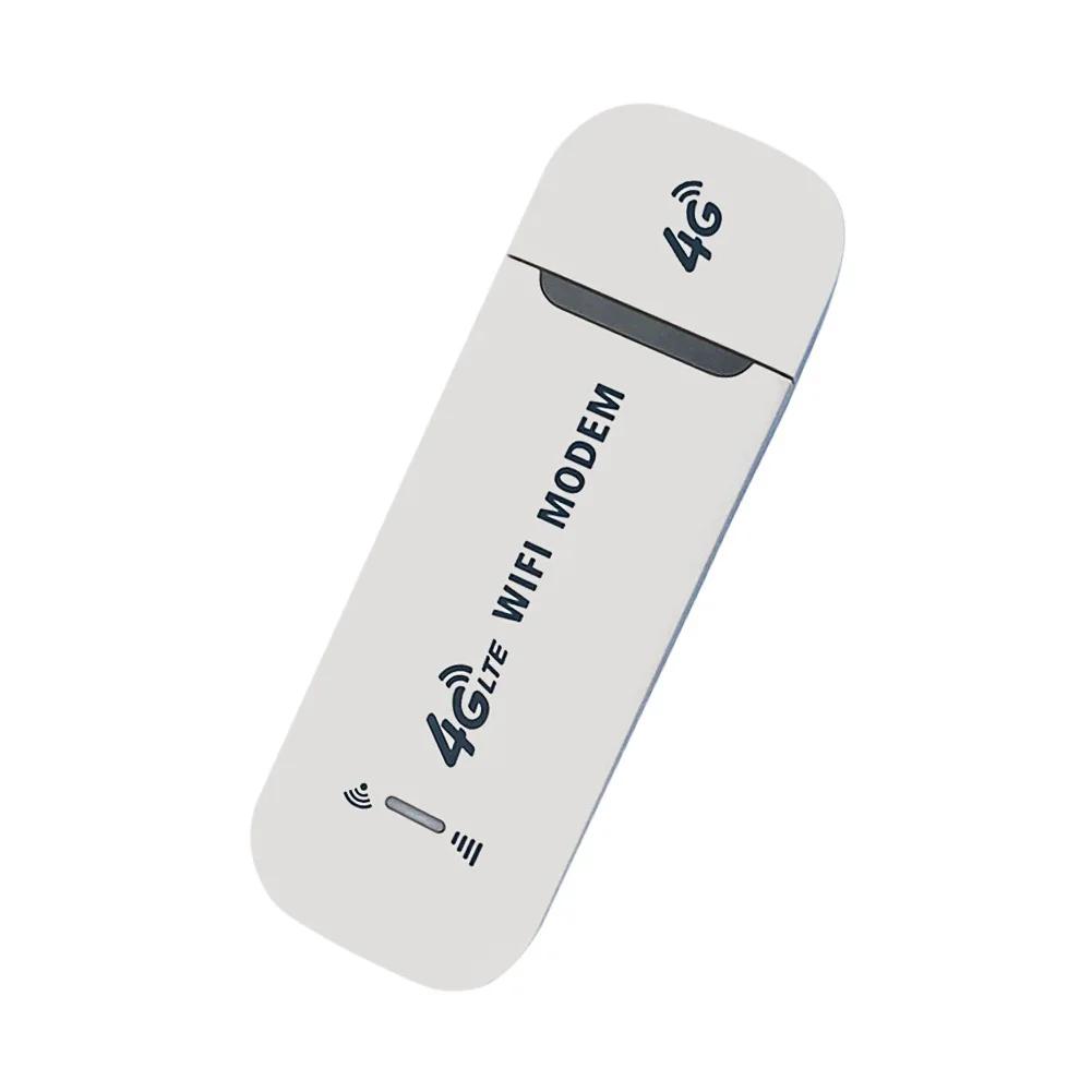 

Бездротовий USB-модем 4G LTE 150 Мбіт/с, стік для мобільного широкосмугового доступу, портативний бездротовий WiFi-роутер, 4G-роутер з картою для дому та офісу білий