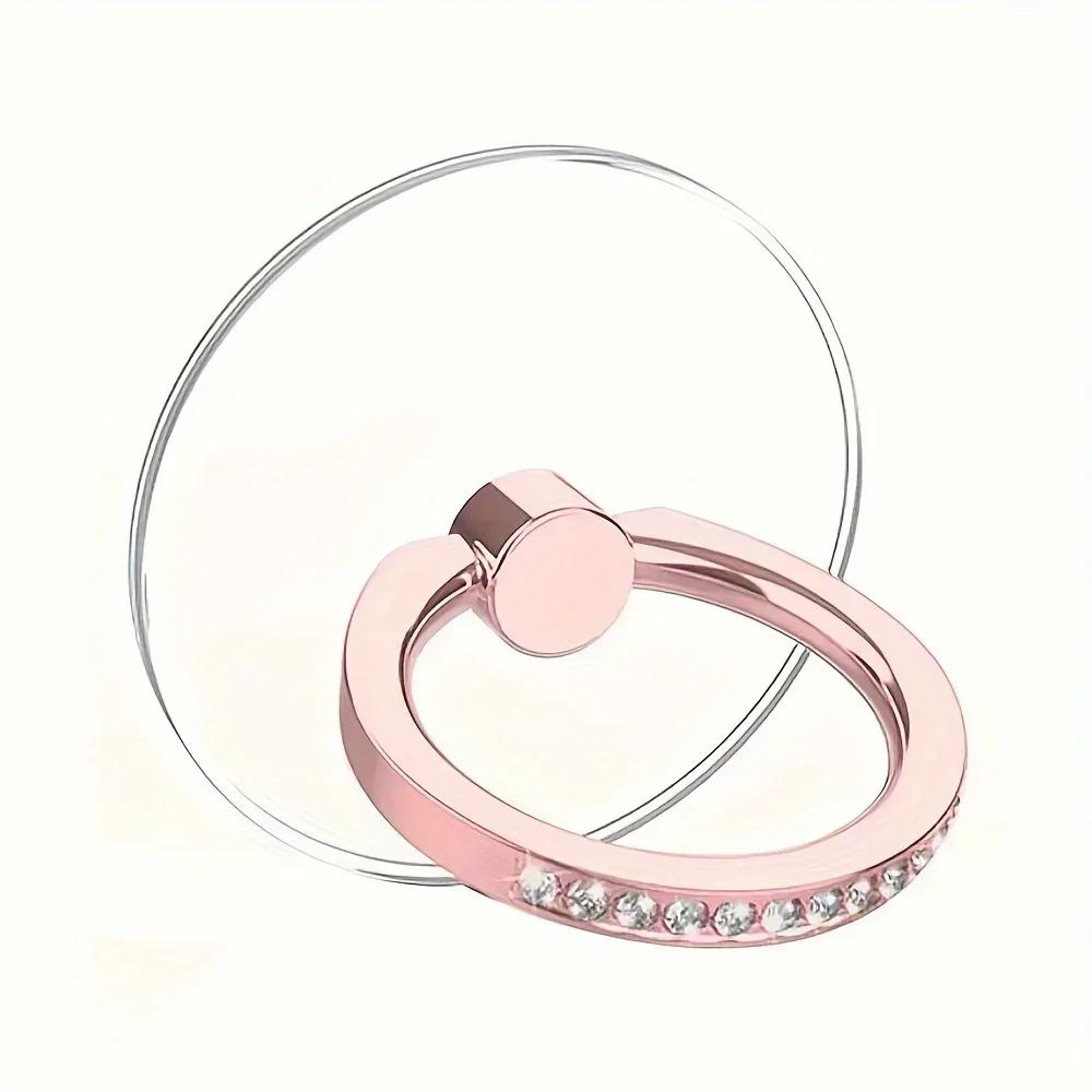 

Transparent Circle Finger Ring Mobile Phone Holder Accessories Car Mount Universal Holder Cellphone Bracket for Men and Women