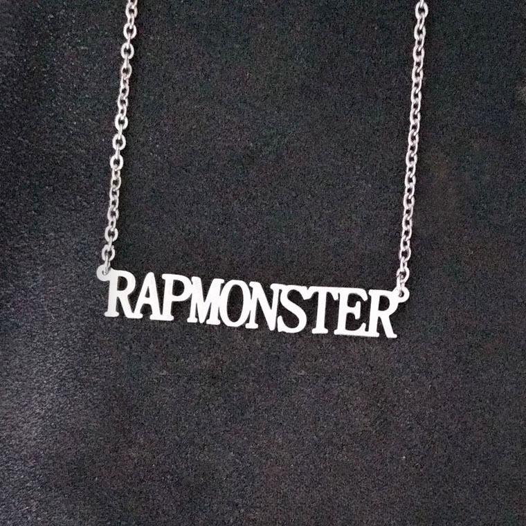 BTS Member Name Letter Necklace, Bangtan Boys Pendant with Group/Member Name, Kpop ARMY Fans Jewelry Gift