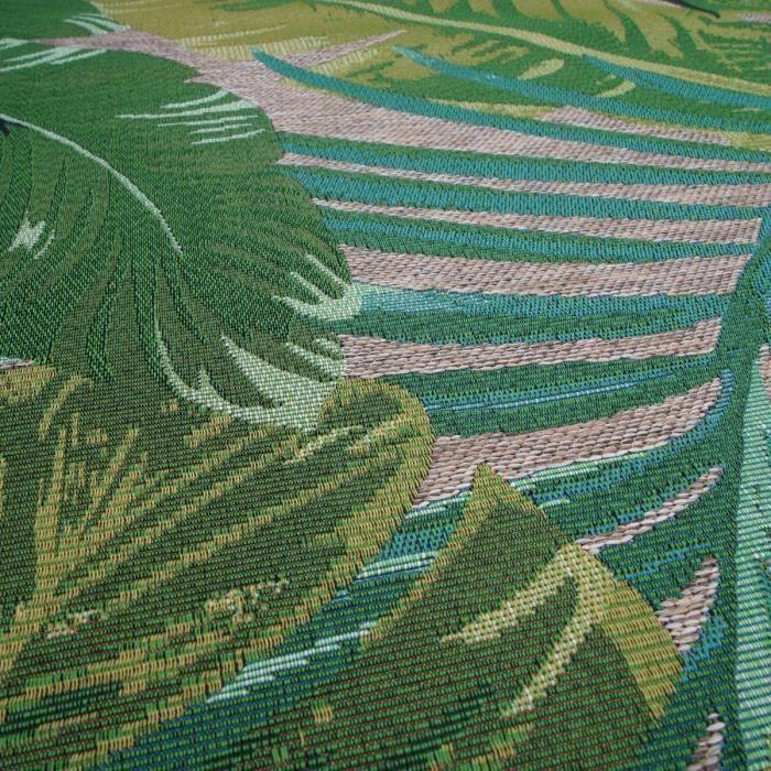 Tapis salon feuilles vert multicolore 160x230
