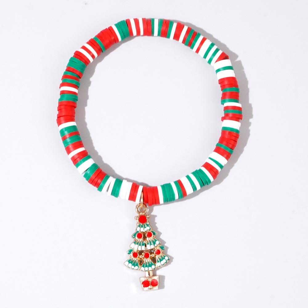 Women's Handmade Colorful Polymer Clay & Copper Bead Bracelet Set - Christmas Gift