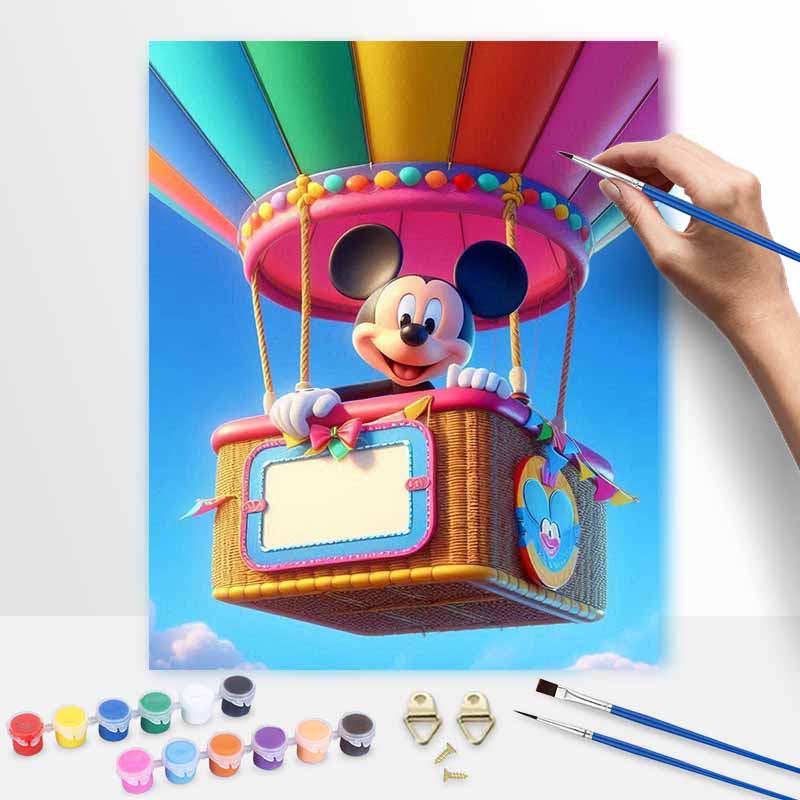 Disney Oil Painting Kit Painting Hot Air Balloon Art Home Bedroom Wall Decor Gift