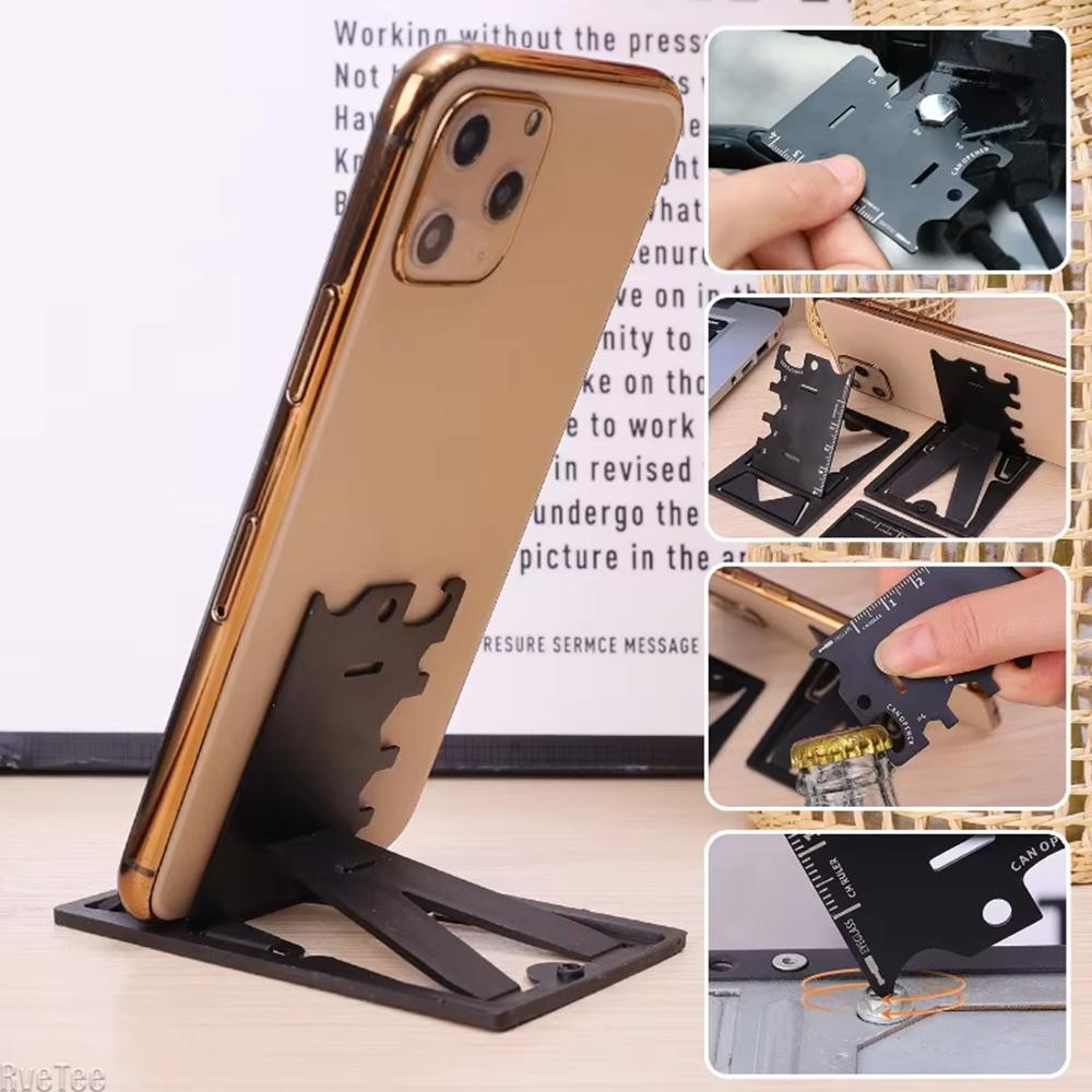 Multipurpose Gadget Camping Opener Wallet Kit Pocket Tool Multifunction Credit EDC Outdoor Bottle Survive Gear Card Phone Holder