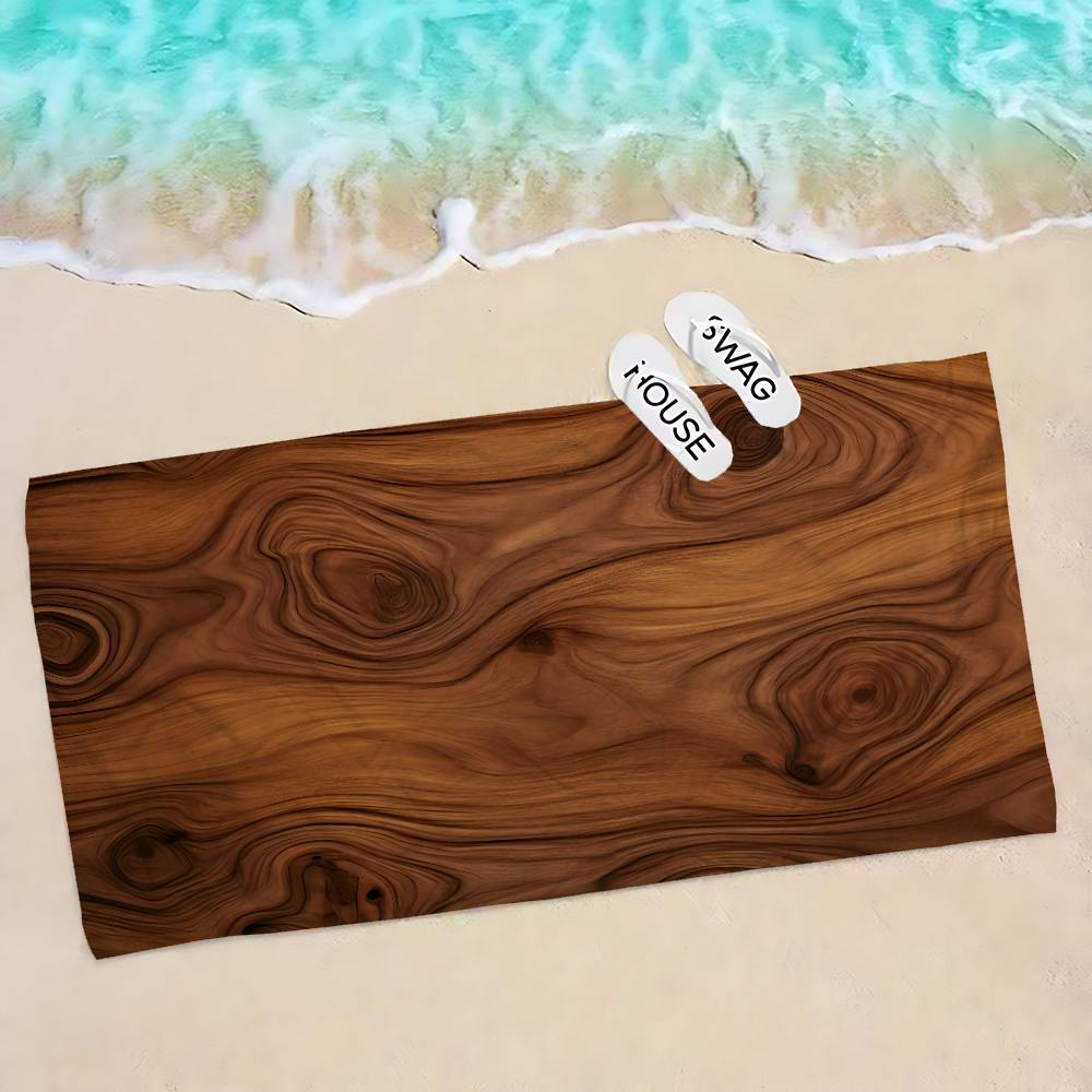 

Beautiful Wood Microfiber Blanket Quick Drying Beach Towels Oversized Printing Super Absorbent Pool Towel Blanket W40*H60(CM)