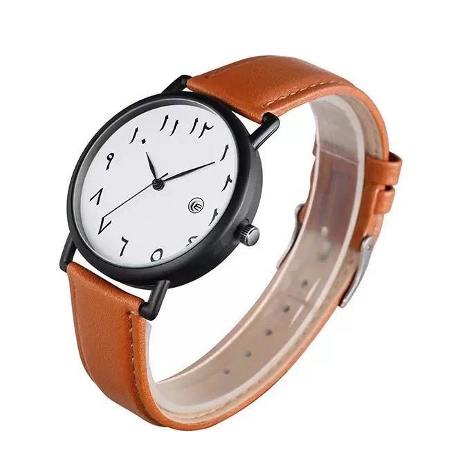 Men Watch Men's Fashion Quartz Watch Movement Black Leather Sports Clock Business Dress Watches